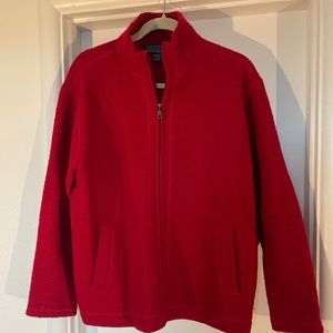 Herman Geist Wool Red Zipper Jacket - image 1